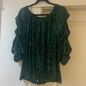 CeCe green sequined lady’s top.